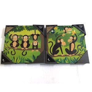 Pair of Artbeats Canvas Musical Notes Monkey